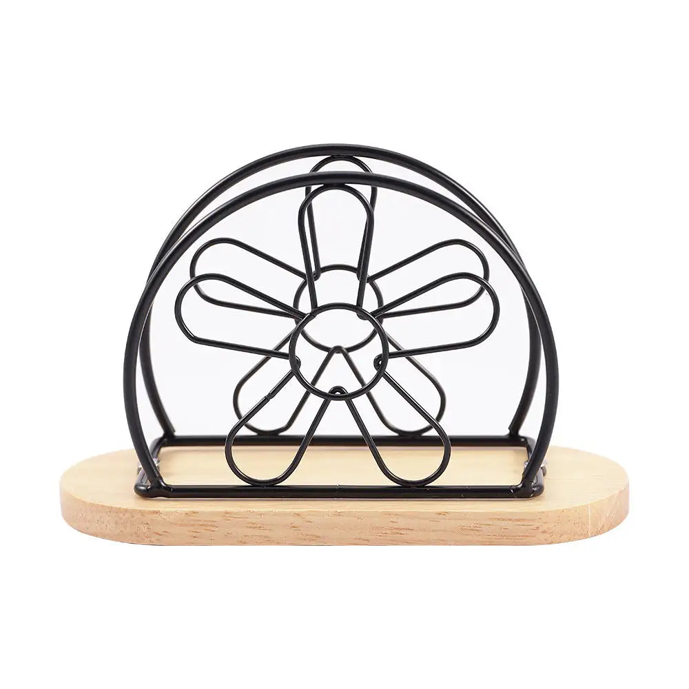 Napkin Holder, Suitable for Kitchen, Restaurant, and Outdoor Use, Matches Various Dining Room Decor Styles, Black,Gold