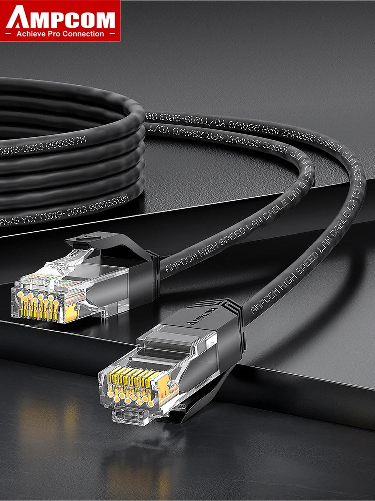 AMPCOM Ethernet Cable, Ultra Thin Cat6 RJ45 Lan Cable UTP RJ 45 Networking Cables Patch Cord for Desktop Computers Modem Router