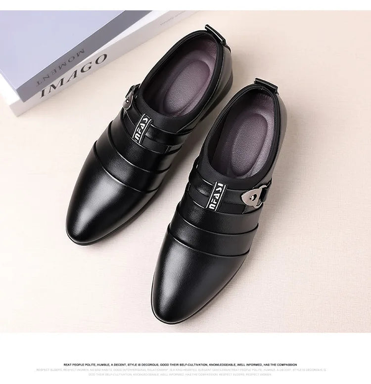 Zapatos de vestir para hombre, mocasines formales para traje de boda para hombre, zapatos de oficina para boda, mocasines sin cordones, zapatos de vestir elegantes para hombre