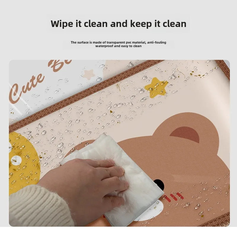 1PC Almohadilla antipedales para niños, protector de respaldo de asiento de coche, funda para niños, alfombrilla antipedales de dibujos animados para coche con bolsa, almohadilla antipedales impermeable