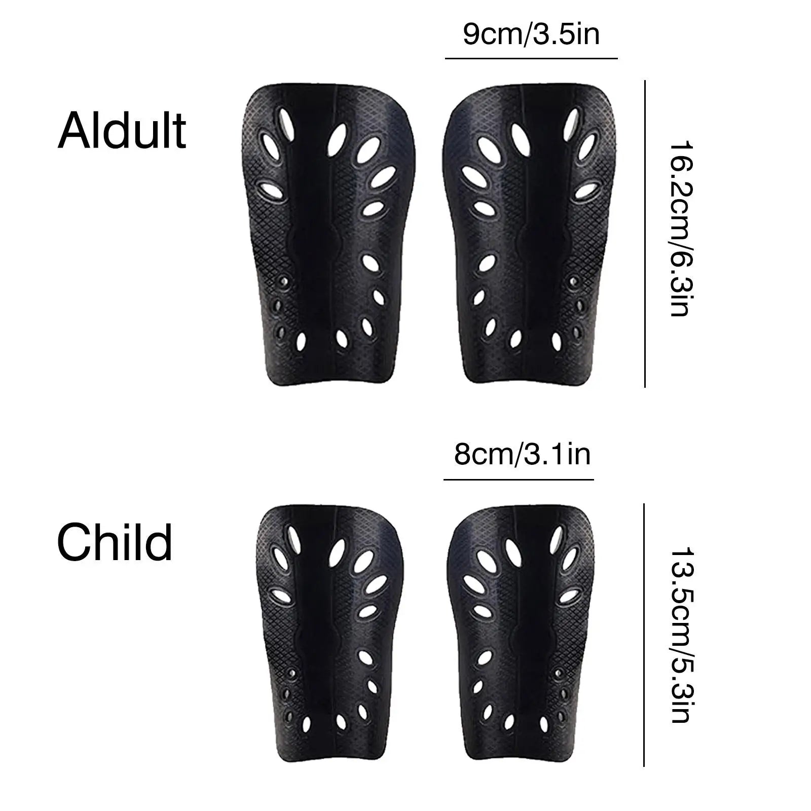 1 Pair Shin Pads for Football Protectors Pads Adult Kids Gear Breathable Sock Insert Board Training Legging Protective Gear