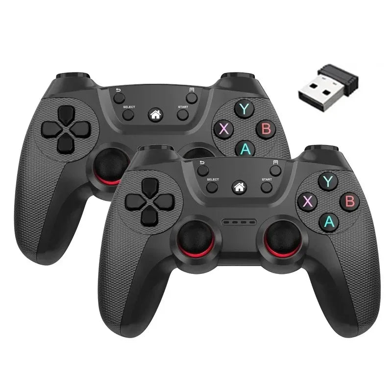 Wireless doubles game Controller For Linux/Android phone For Game Box Game stick PC Smart TV Box 2.4G gamepad Joystick