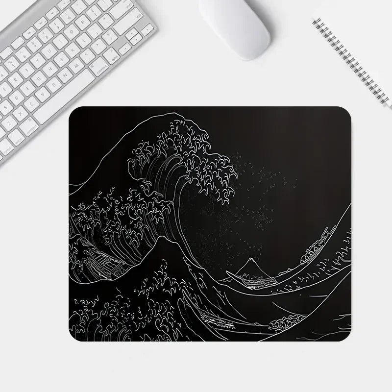 Black Sea Gaming mousepad, 2mm non-slip rubber base, 31.49 x 11.81 inches, extended gaming mousepad, designed for gamers office
