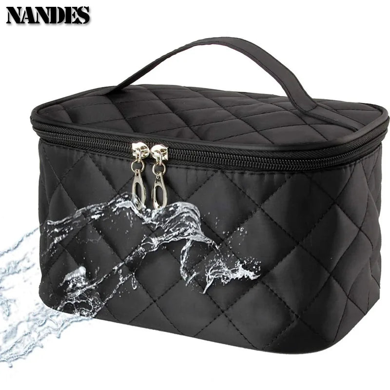 Cosmetic Box Female Quilted Professional Multifunctional Large Capacity Storage Travel Toiletry Waterproof Handbag Make Up Women