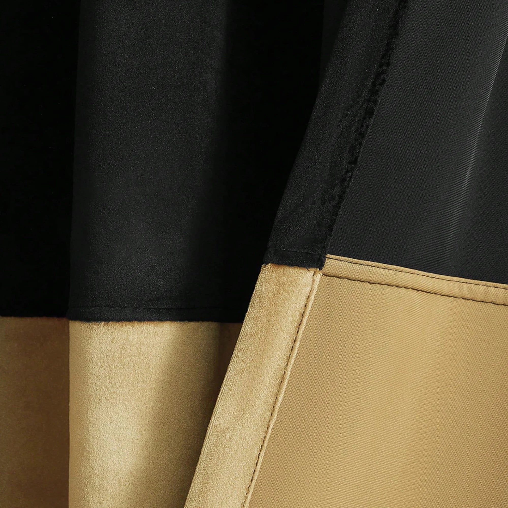 1pc Thick Gold Patchwork Velvet Curtains, Light Blocking & Noise Reducing, Universal Fit for Bedroom & Living Room