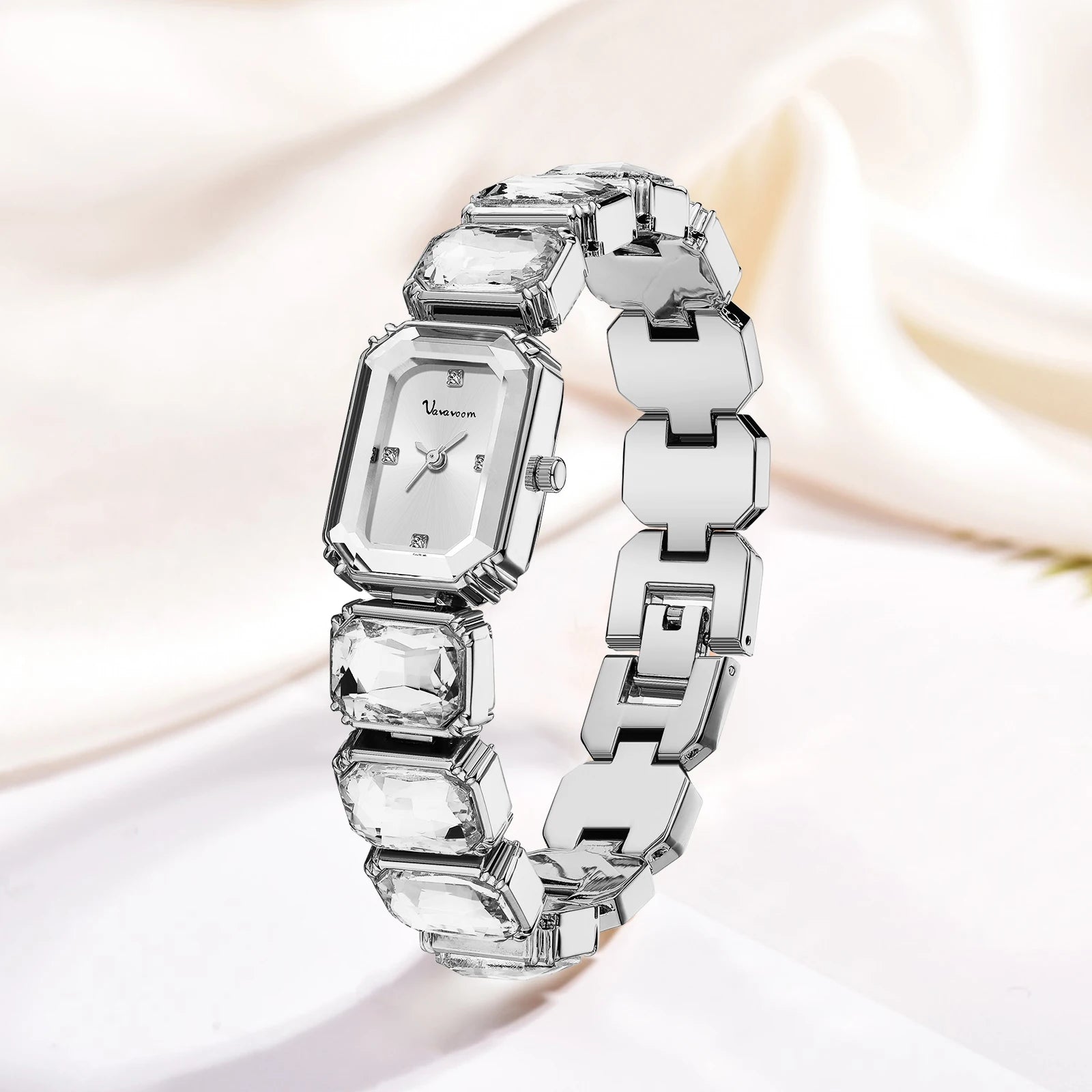 Nuevo reloj de lujo con diamantes para mujer, moda, correa de acero inoxidable de oro rosa, movimiento de cuarzo original, reloj de señora