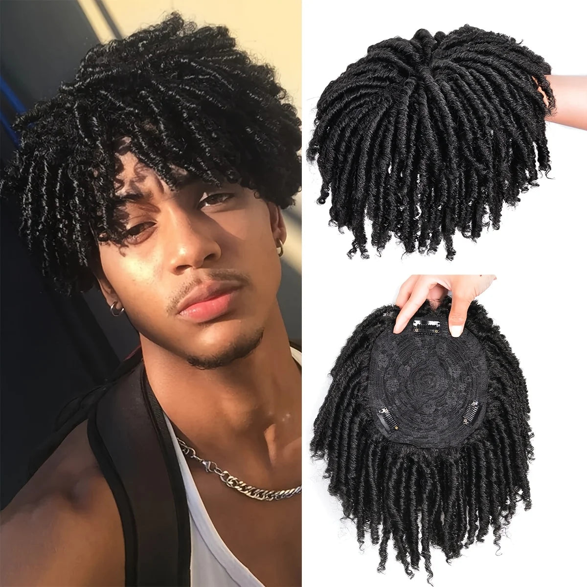 Dirty braids, head covers, synthetic wigs, synthetic braids, chemical fiber semi-wigs, dirty braids, braided wigs