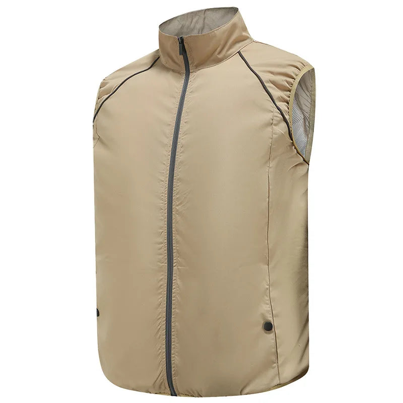 summer Men Cool Vest Wearable Cooling Fan Vest Air-conditioned Clothes Evaporative Cooling Construstion Vest for men