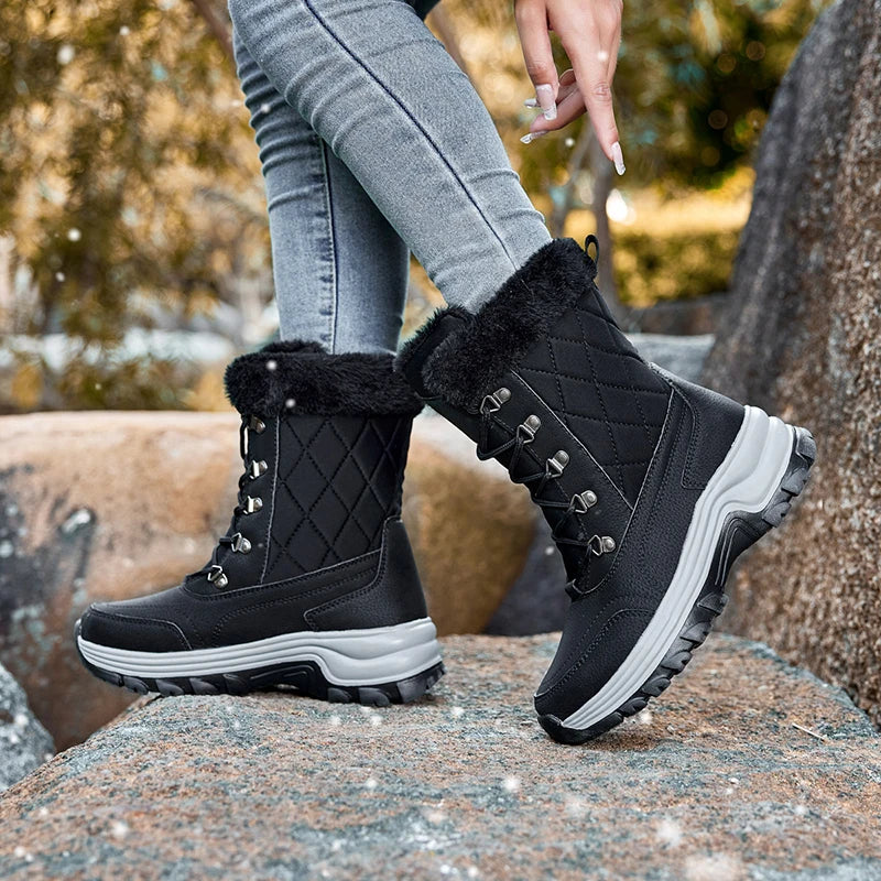 Damesnøstøvler med ankel – Varme, sklisikre og mykfôrede