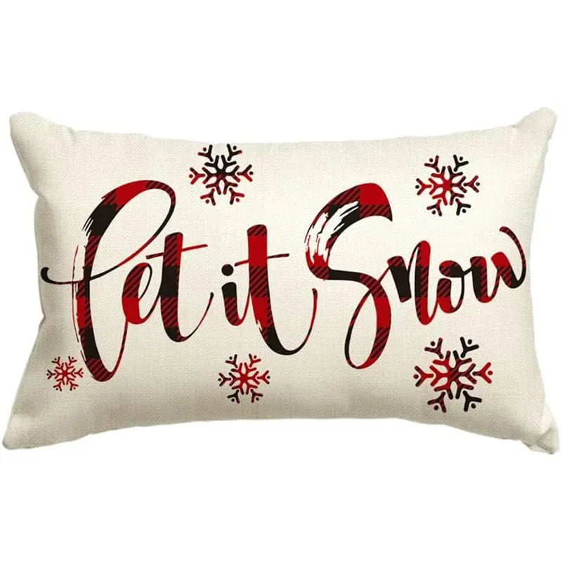Christmas Linen Pillowcase – Cozy, Festive & Double-Sided Design
