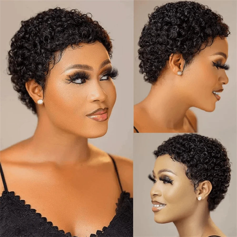 Peluca Pixie Rizada Afro (4")