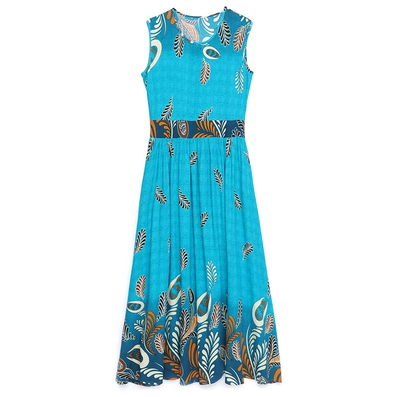 New Fashion  Summer Print Women Short Sleeve Cotton Plus Size Women Clothing Dress Ladies Large Size Vestidos dresses