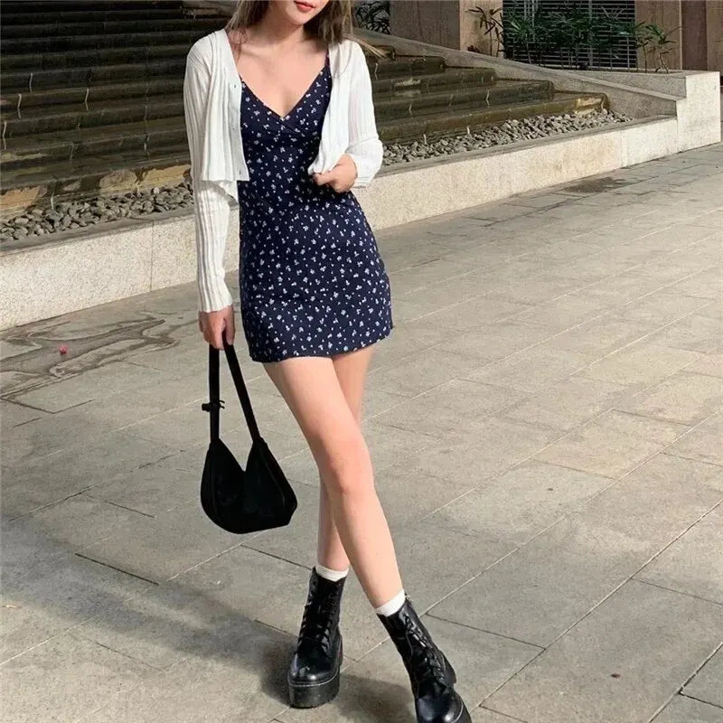 1pc Linen Sundress Casual Summer Comfortable Sexy V Neck High Quality Elegant Trendy Women Clothing Dress