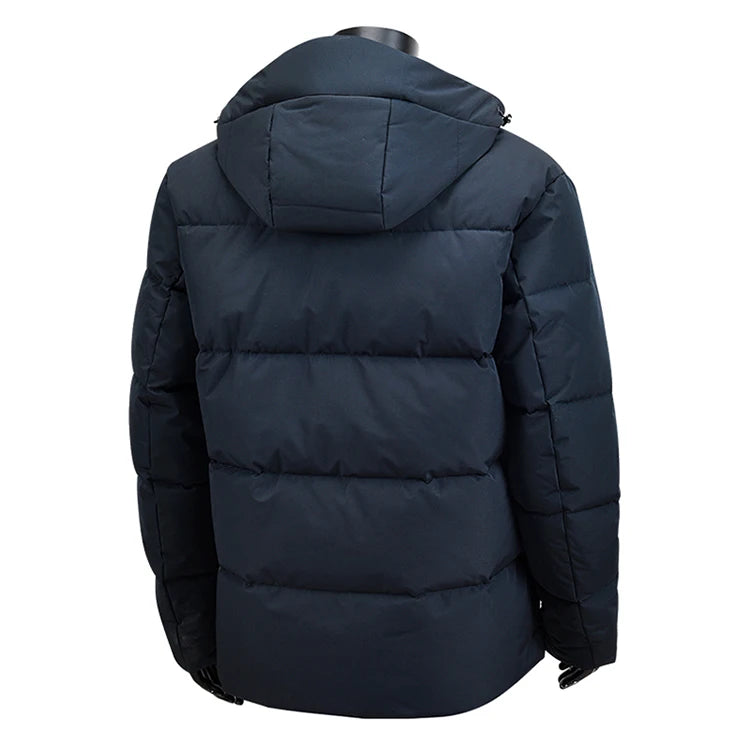 Men's Reversible Hooded Jacket  Winter Thermal Coat Waterproof Windproof Double Face Fleece Outerwear for Cold Weather  2025