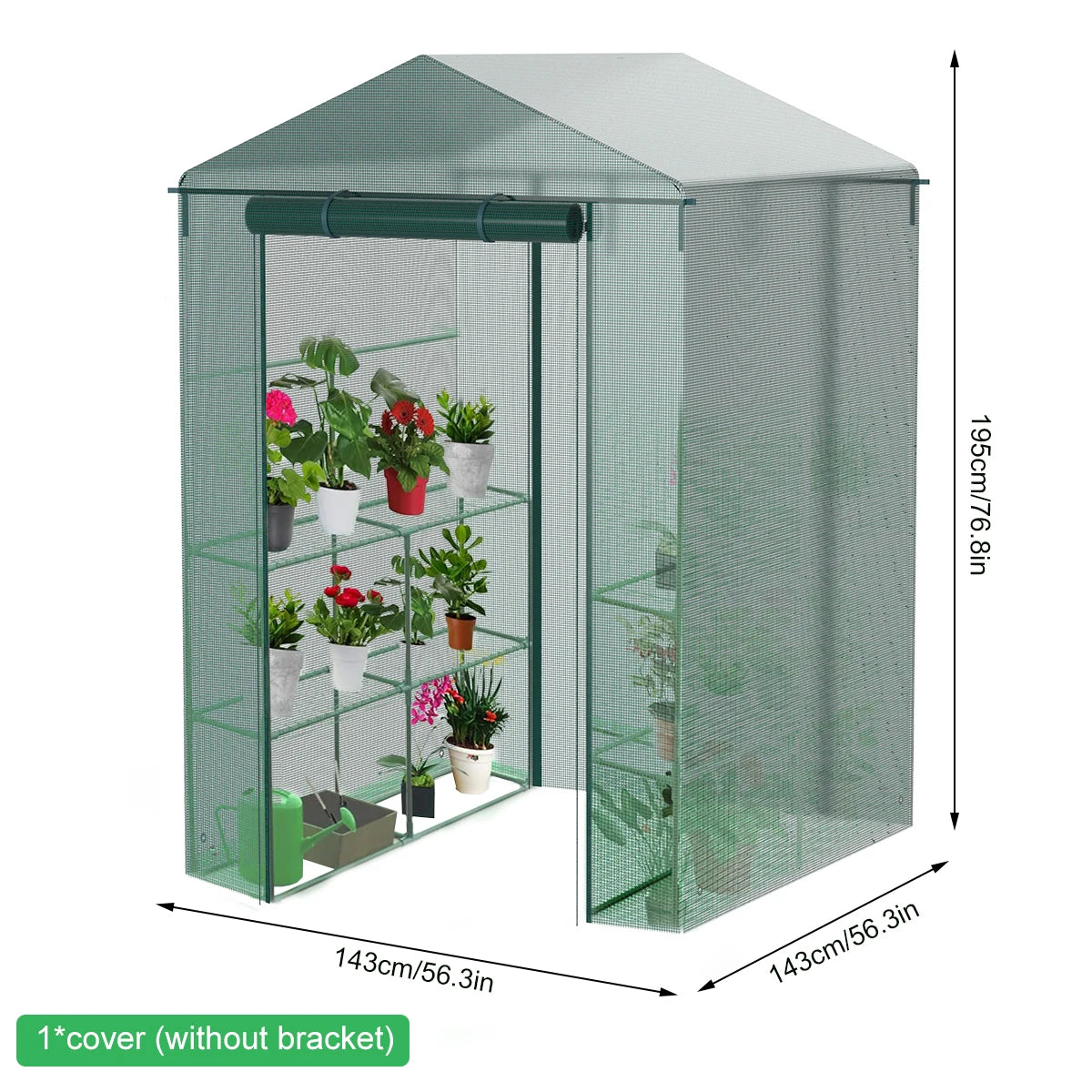 Invernadero para plantas Invernadero tipo túnel Invernadero a prueba de heladas, viento y lluvia Cubierta de invernadero para jardinería de plantas al aire libre