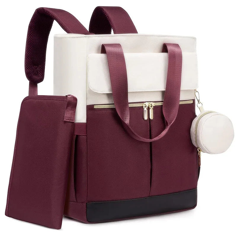 Laptop bag, travel and leisure mommy bag, diaper bag, men's and women's fashionable backpack
