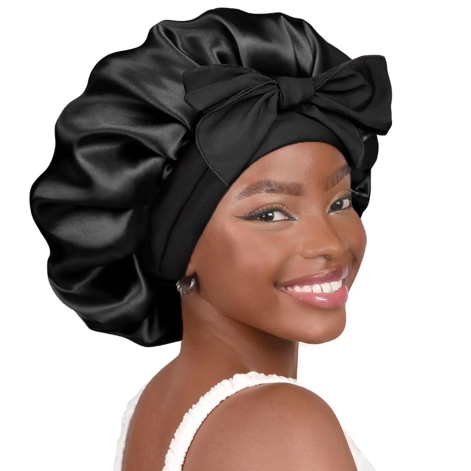 Satin Tie Sleep Bonnet