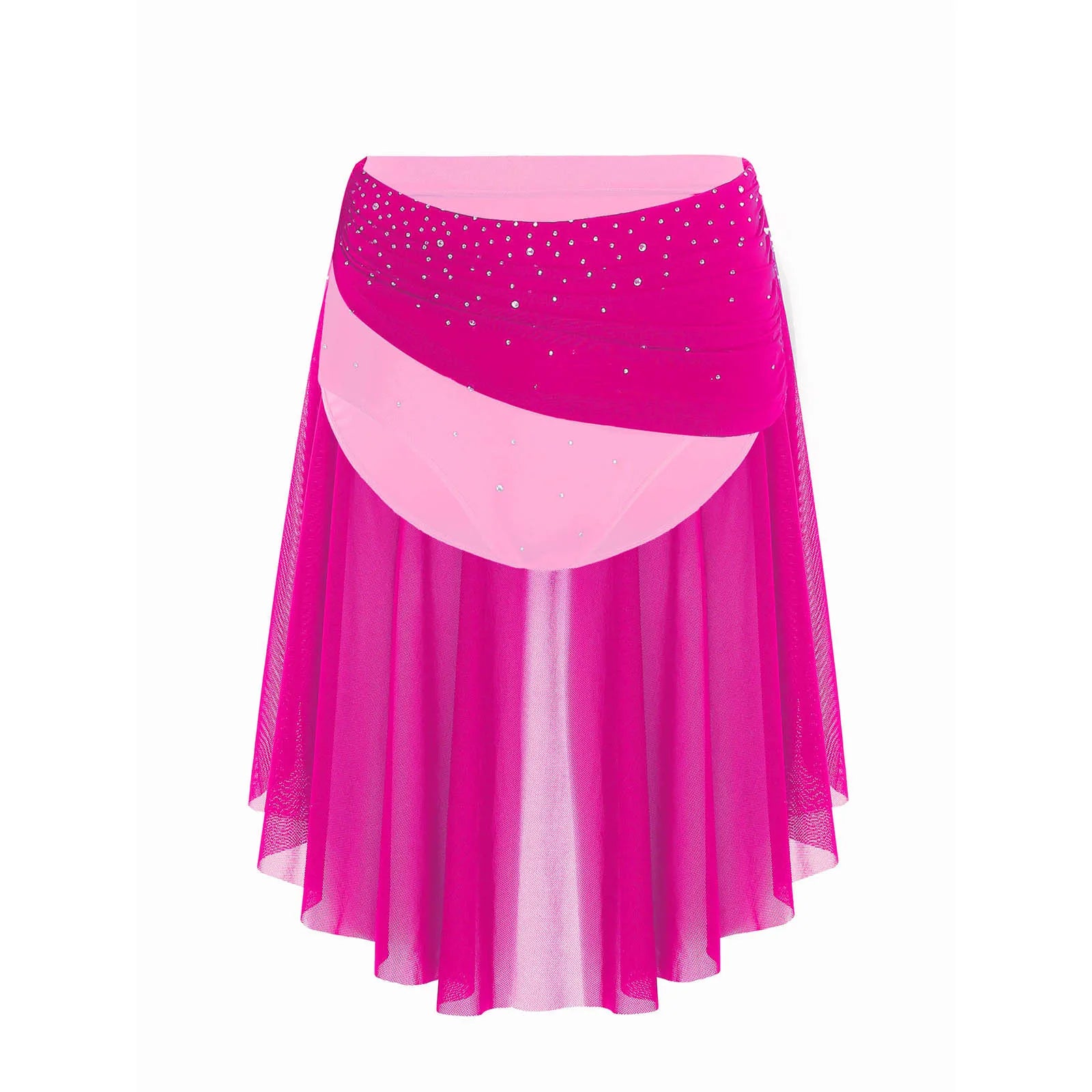 Modern Ballet Dance Set for Women Mesh Top with Skirted Briefs 2 Piece Lyrical Outfits Ballerina Girls Stage Performance Costume