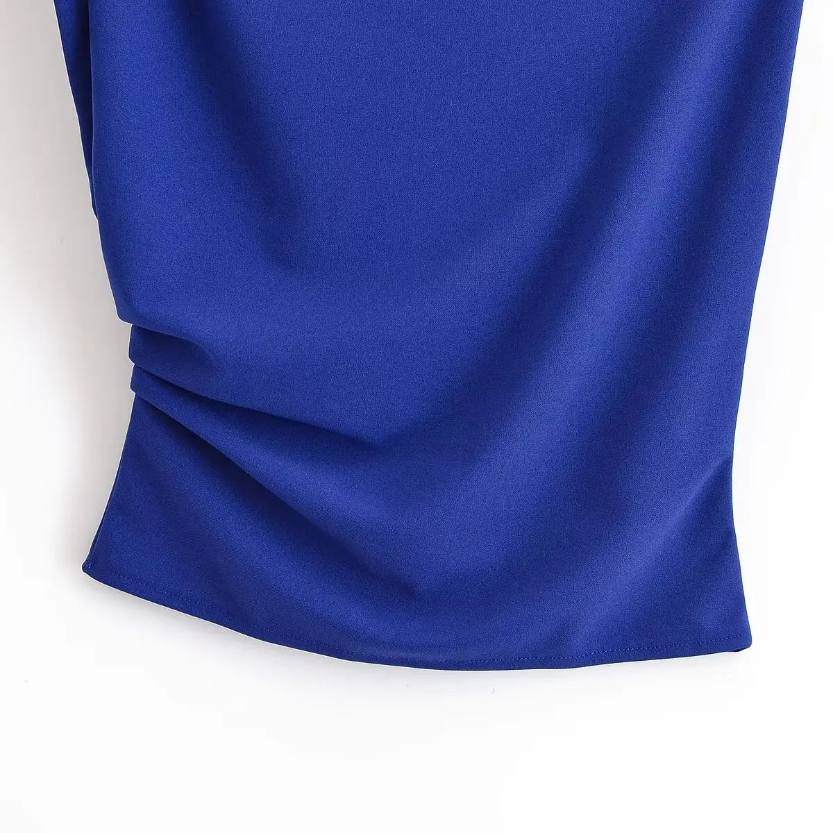 Women's Tops T-shirt Summer New Chic Slim Ruched Fashion Joker Summer T-shirt Tops Women's Street Fashion Youth Travel Tops