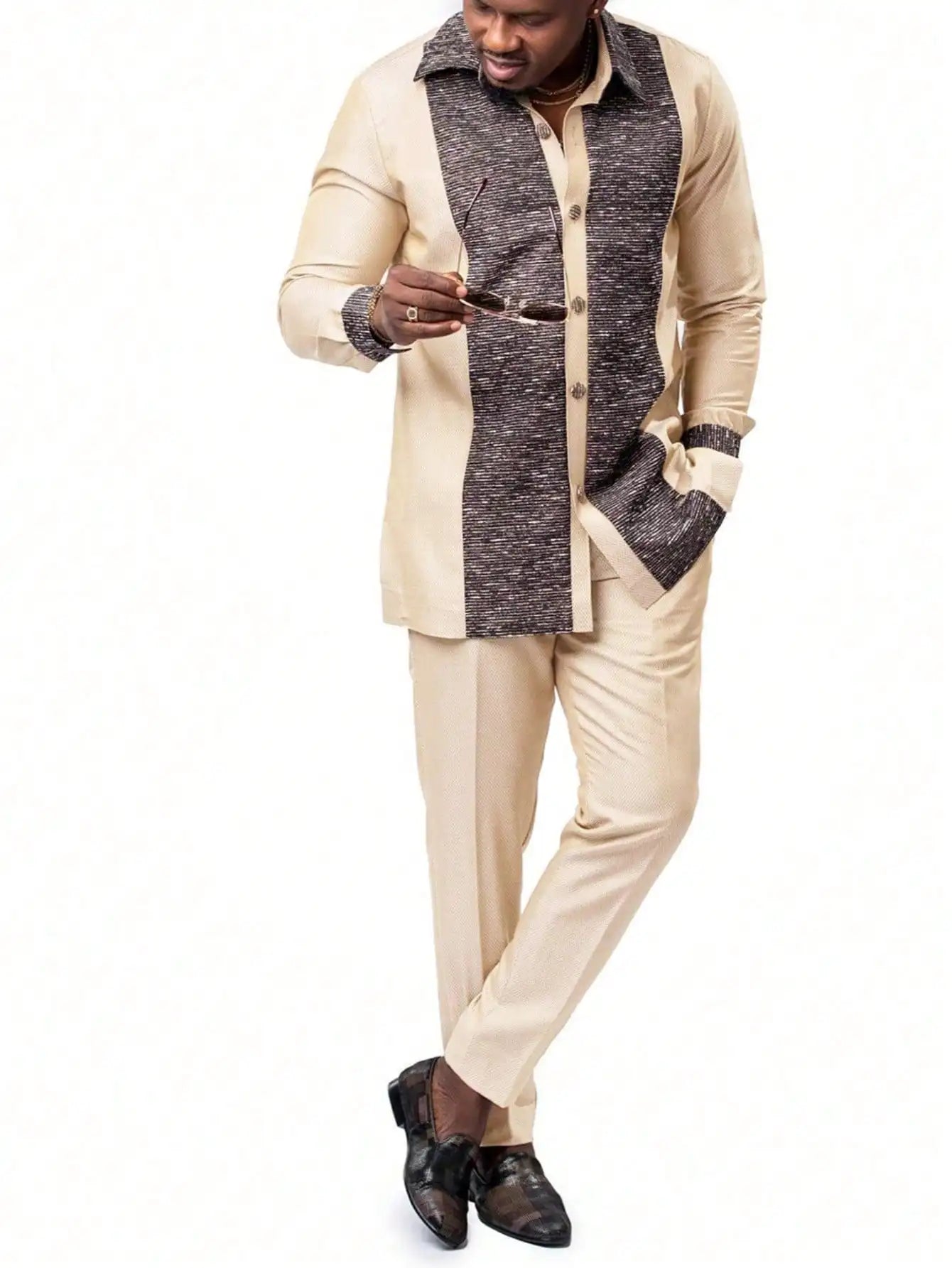 Men's traditional clothing African ethnic style men's suit 2-piece embroidered luxury suit men's casual festival wear Outfits