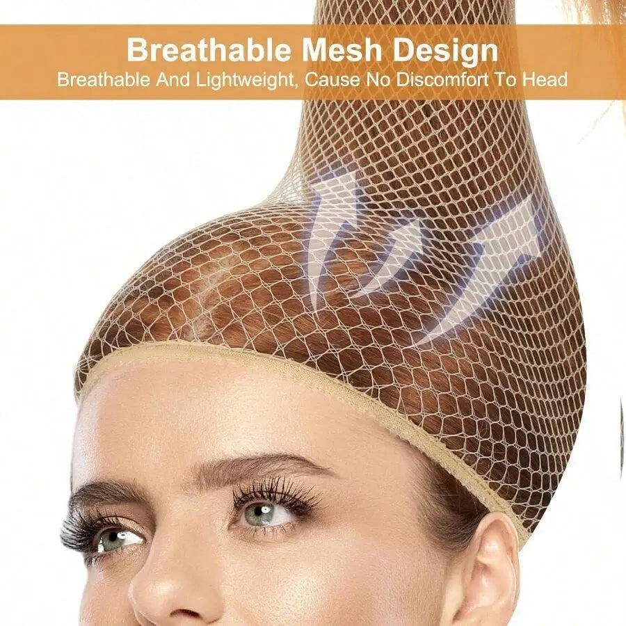 6pcs Wig Caps Women, Hair Net Wig, Non - Slip Stretchy Nylon Mesh Wigs Caps, Natural 50cm Circumference