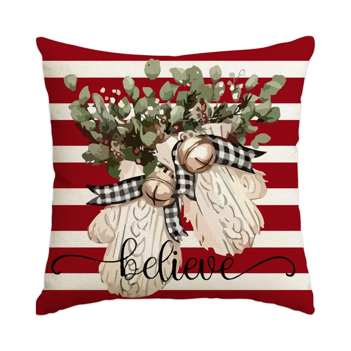 Housse de coussin de Noël à carreaux Buffalo – Confortable, classique et festive