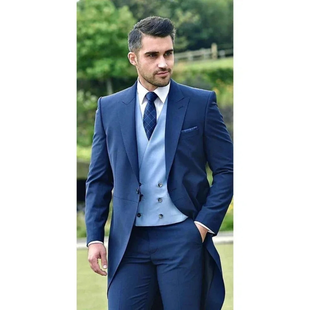 Men's clothing Luxury 3 Piece Jacket Pants Vest Male Clothing Slim Fit Costume Homme Blazer Wedding Groomsmen Men Suits Clothing