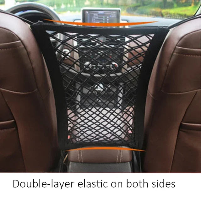 Elastisk oppbevaringsnett i bagasjerommet på baksetet Sikkerhetsbeskytter for baksetet Netting Oppbevaringspose i bilen Tilbehør til bilinteriør