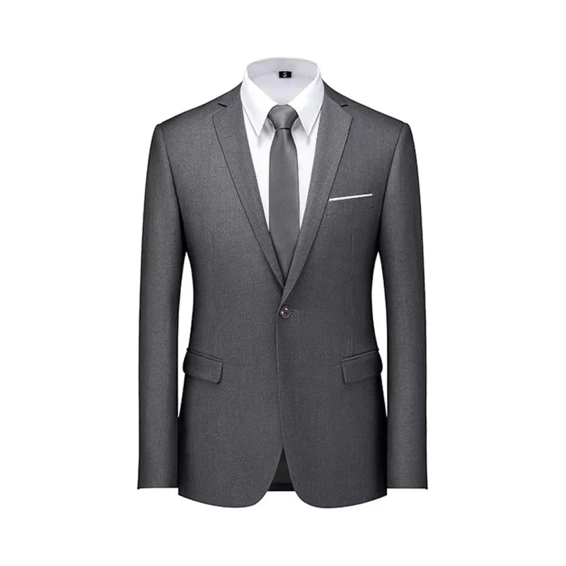 Men's casual suit jacket, business single-row, form-fitting, elastic, fashionable and versatile single suit, customi