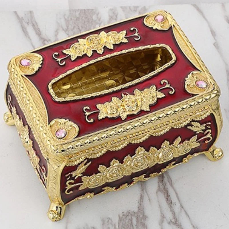 Servilletero de papel, estilo europeo, caja de plástico, dispensador de servilletas de cocina, organizador de almacenamiento de escritorio, decorativo para el hogar