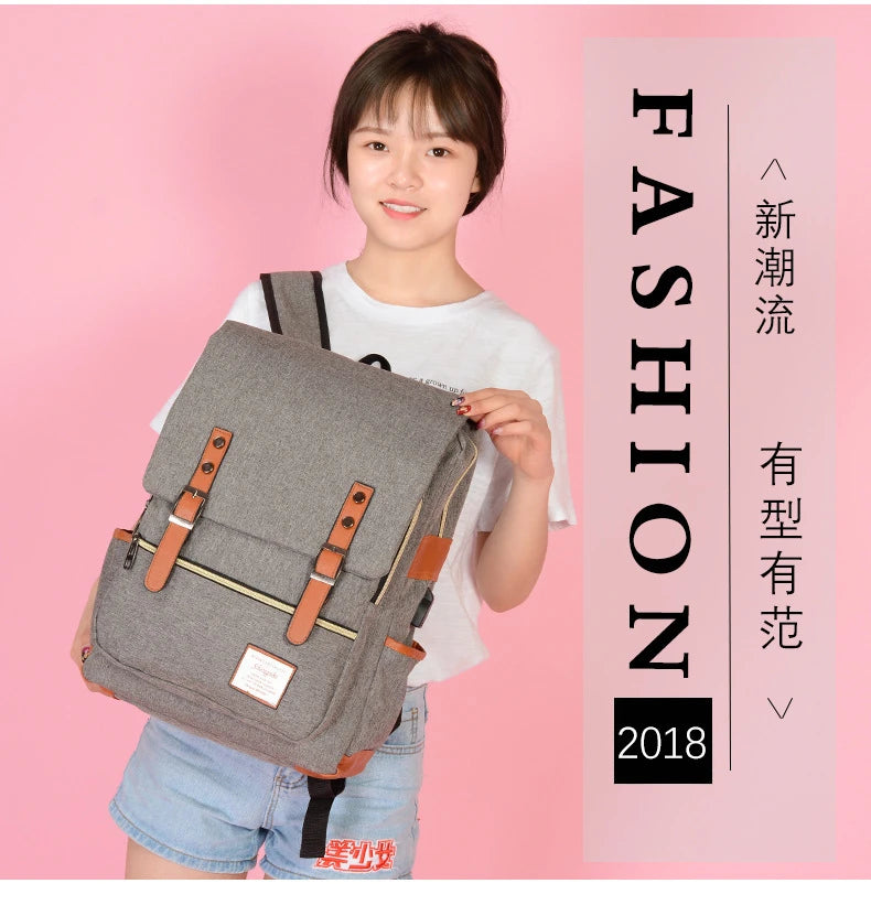 Backpack, Casual Large-Capacity Laptop Bag, Student School Bag, Multi-Functional Bag, Outdoor Travel Backpack, Unisex Bag