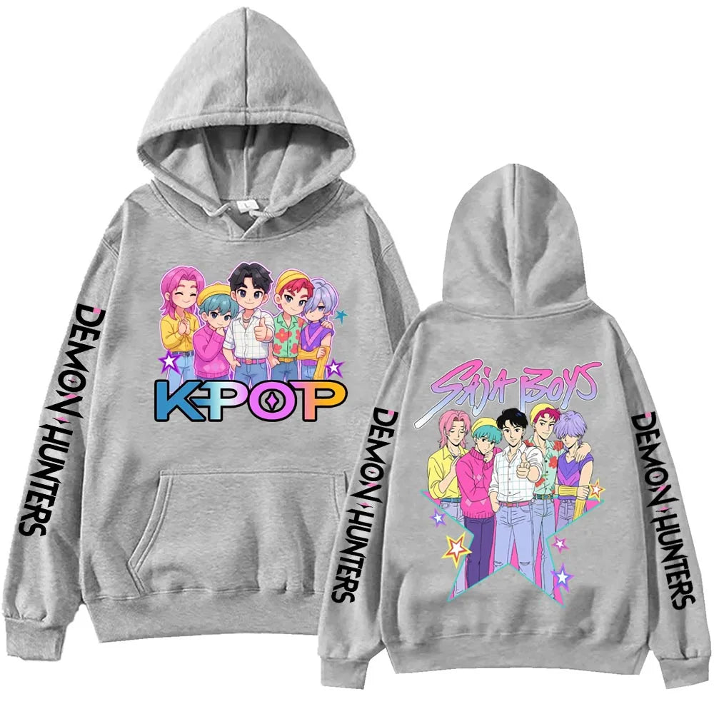 Anime Kpop Demon Hunter Saja Boy Hoodie Harajuku Pullover Tops Gift Sweatshirt