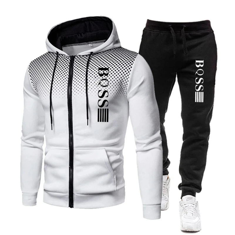 The new men's tracksuit 2026 features hats and sweatpants, fitness wear, and casual and entertainment trendsetters