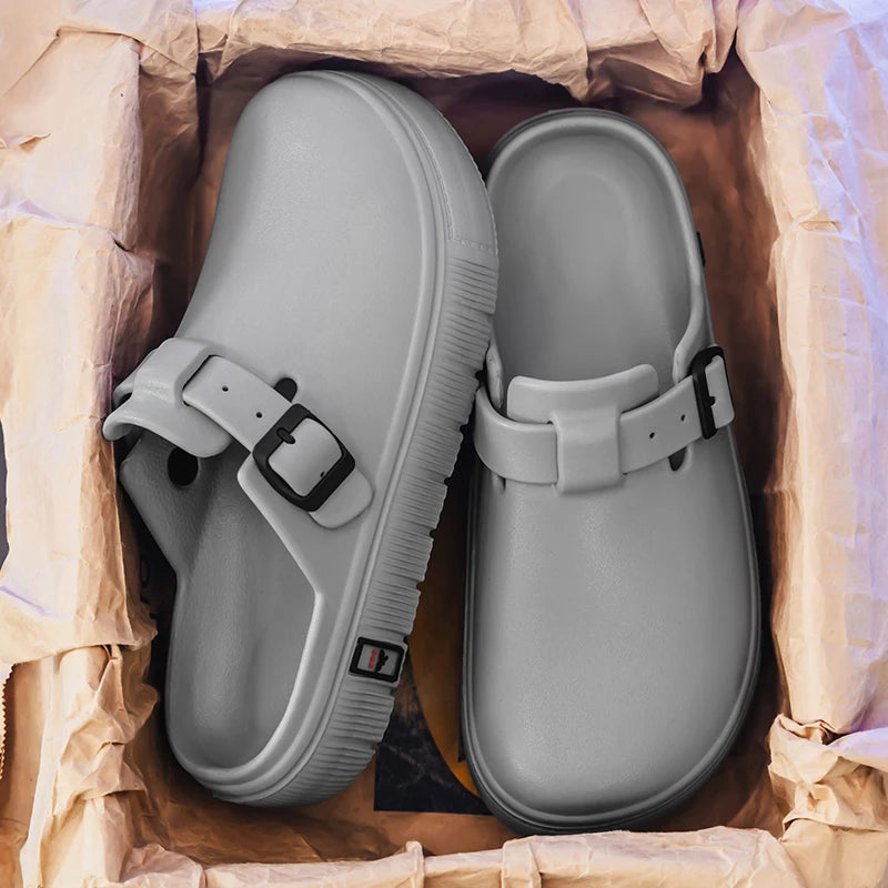 HKDQ Medical Slippers for Man Doctors Nurses Anti-Slip Waterproof EVA Surgical Shoes Breathable Chef Work Slippers for Male