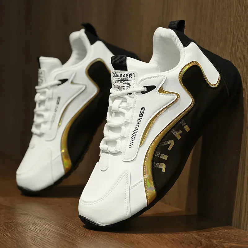 Mote herresneakers skinn casual sportssko for menn lette sklisikre tennissko utendørs pustende løpesko for menn