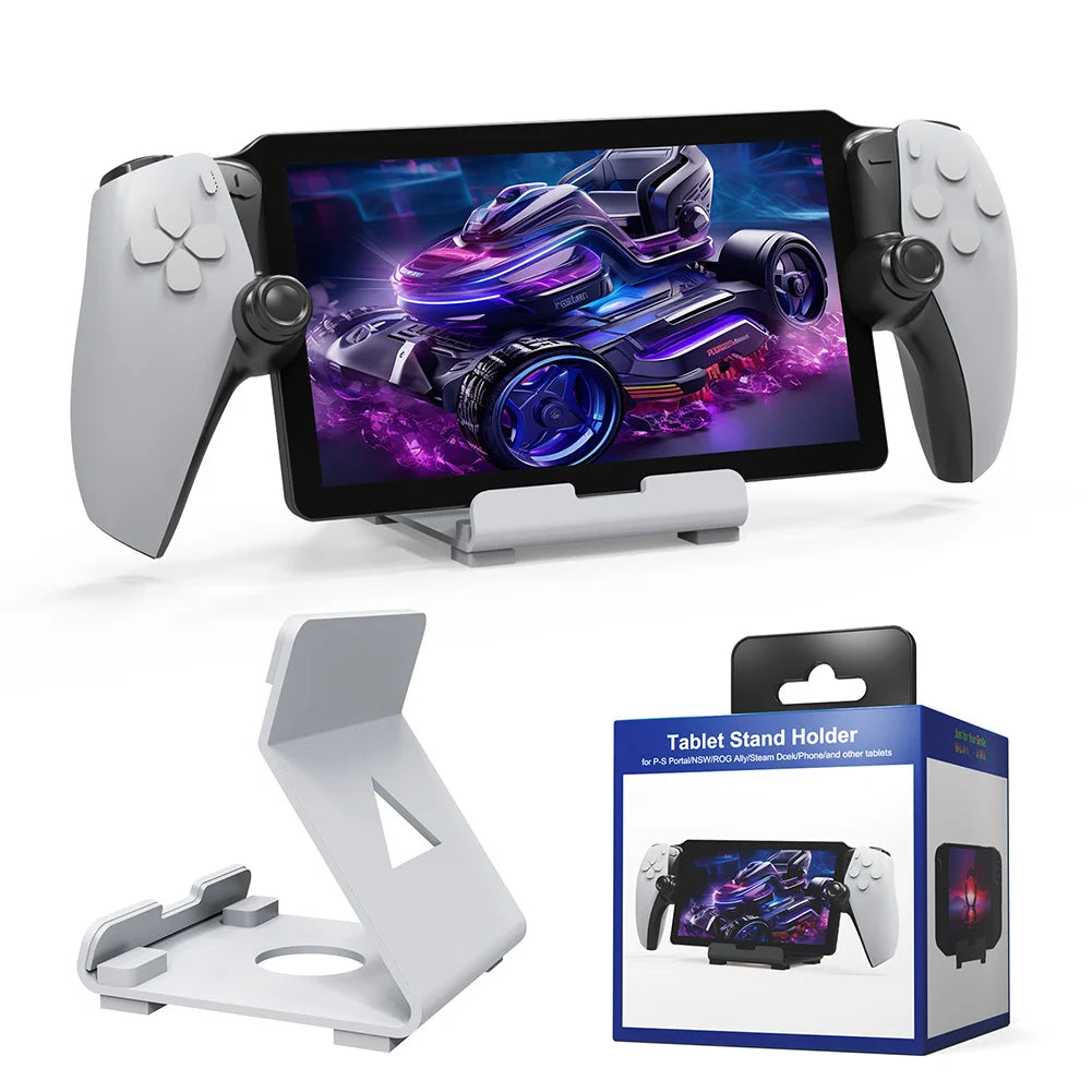 Game Console Holder Desktop Stand for PS5 Portal Support Stand with Anti-Slip Pad for Playstation Portal Steam Deck ROG Switch