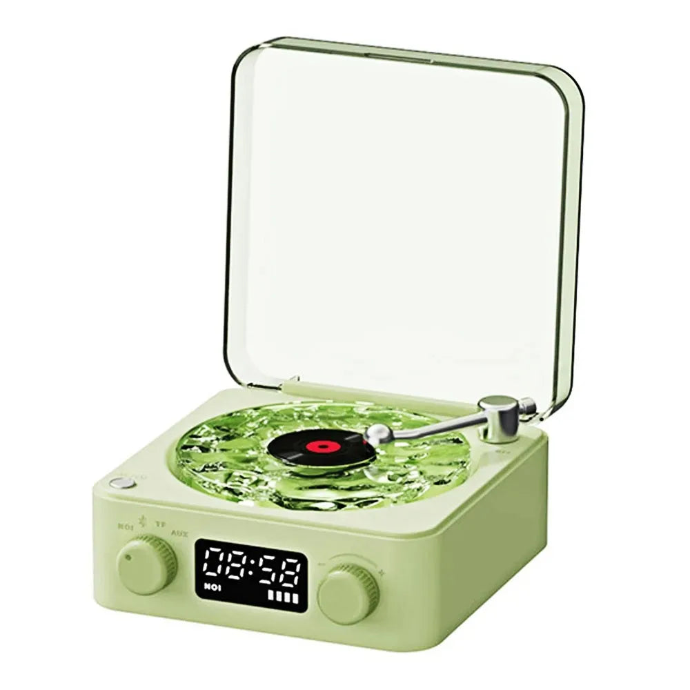 New mini retro Bluetooth speaker portable sleep aid Bluetooth speaker with RGB lights supporting TF card subwoofer，gift
