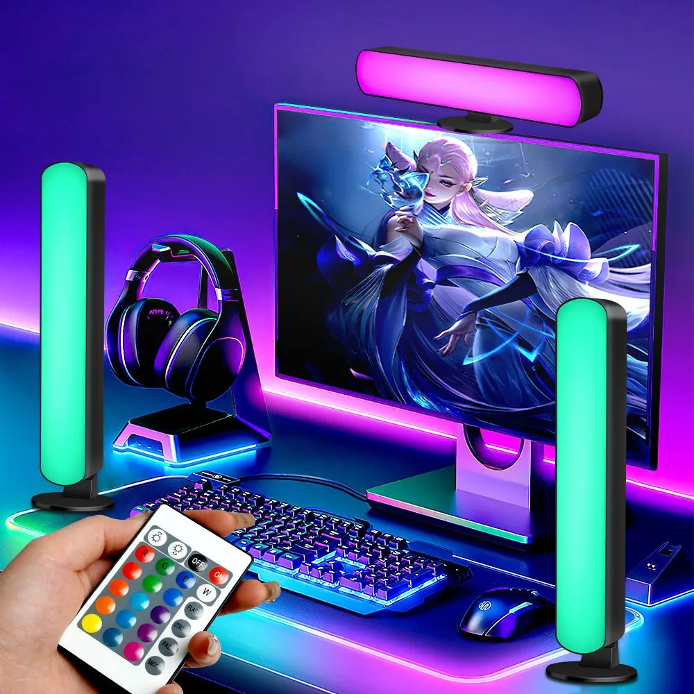 Smart LED Symphony Sound Control Pickup Light RGB Music Rhythm Ambient Lamp With App Control For TV Compute Gaming Desktop Decor
