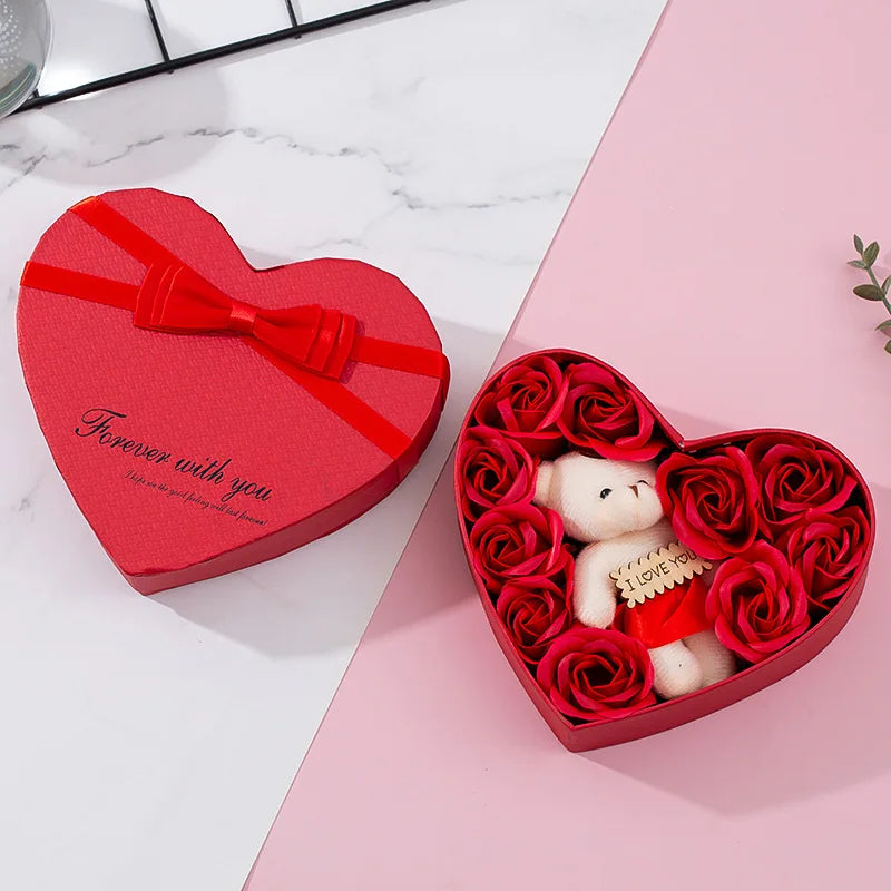 Caja de regalo de jabón Oso Rosa