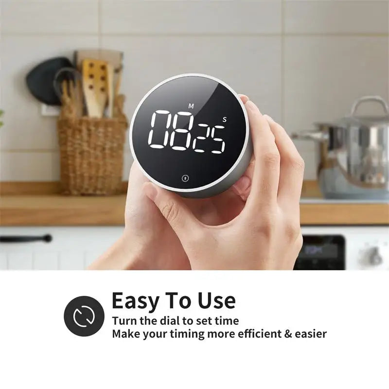 Digital kjøkkentimer Magnetisk nedtelling Kjøkkentimer med stor LED-skjerm For matlaging og for eldre og barn