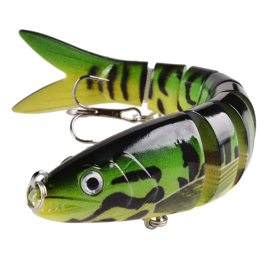 1pcs/Winter fishing gear Bionic Multi-section Swim hard bait  Artificial Wobbler Trolling pike carp crank lure