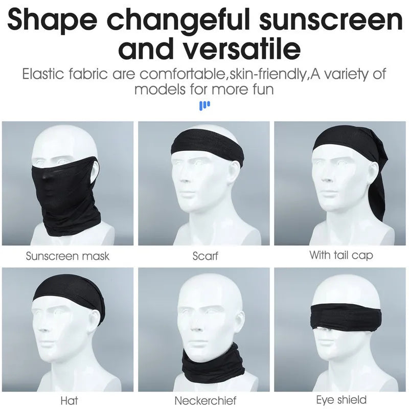 WEST BIKING Prenda Cubrecabeza Transpirable de Ciclismo para Verano, Seda Helada, Cubierta Facial Anti UV, Bufanda Deportiva para Correr al Aire Libre, Mascarilla Antipolvo para Hombres y Mujeres