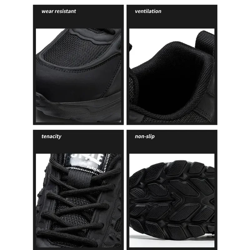 white work shoes lightweight comfortable safety shoes man women work shoes with a steel toe puncture proof safety work sneakers