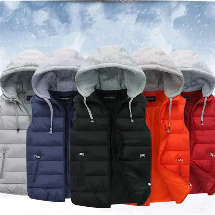 Men’s Hooded Padded Vest – Warm, Stylish & Perfect for Winter