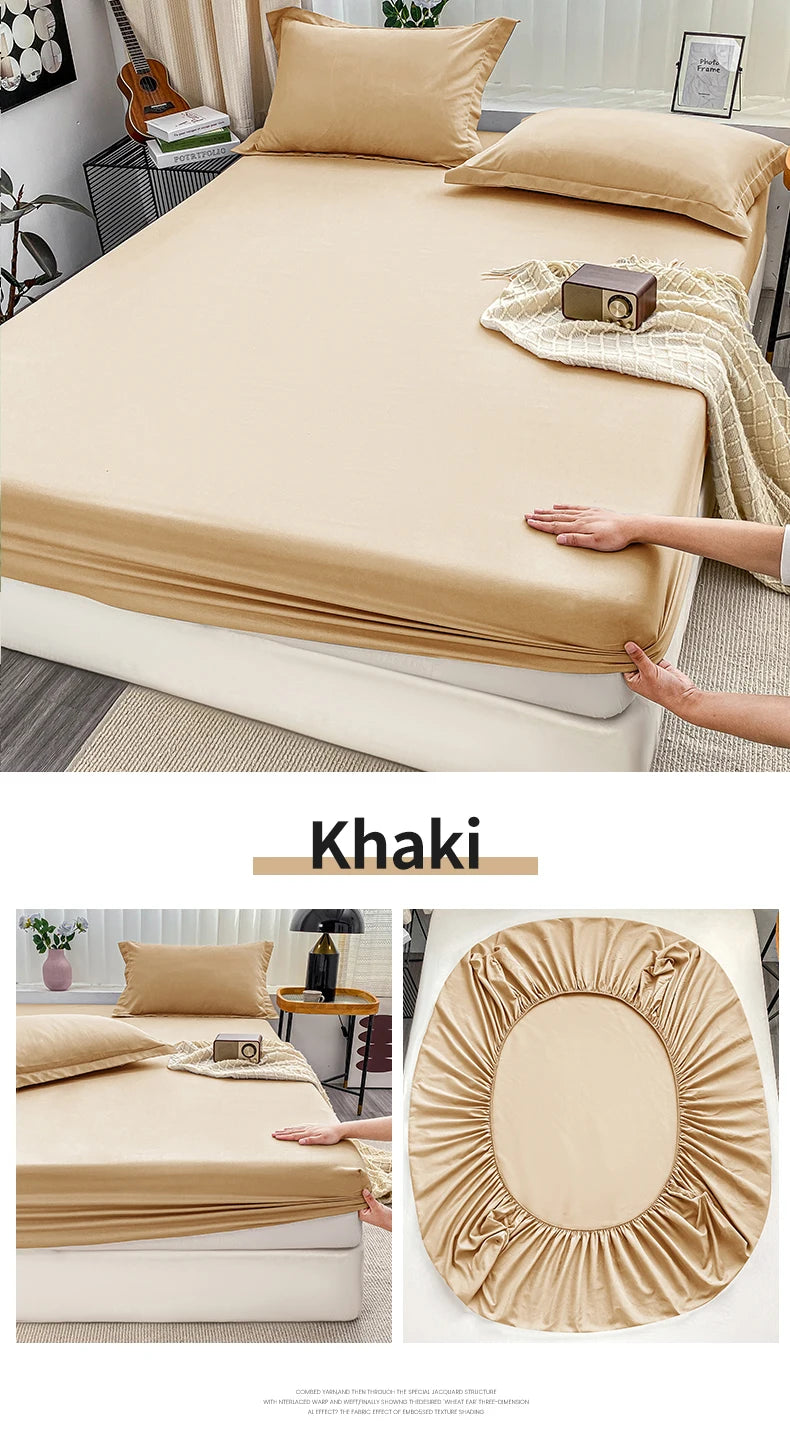 Double Bed Sheets Couple Elastic Fitted Sheet  Microfiber  Ultra-Soft Hotel Luxury Mattresses cover Queen single king Size