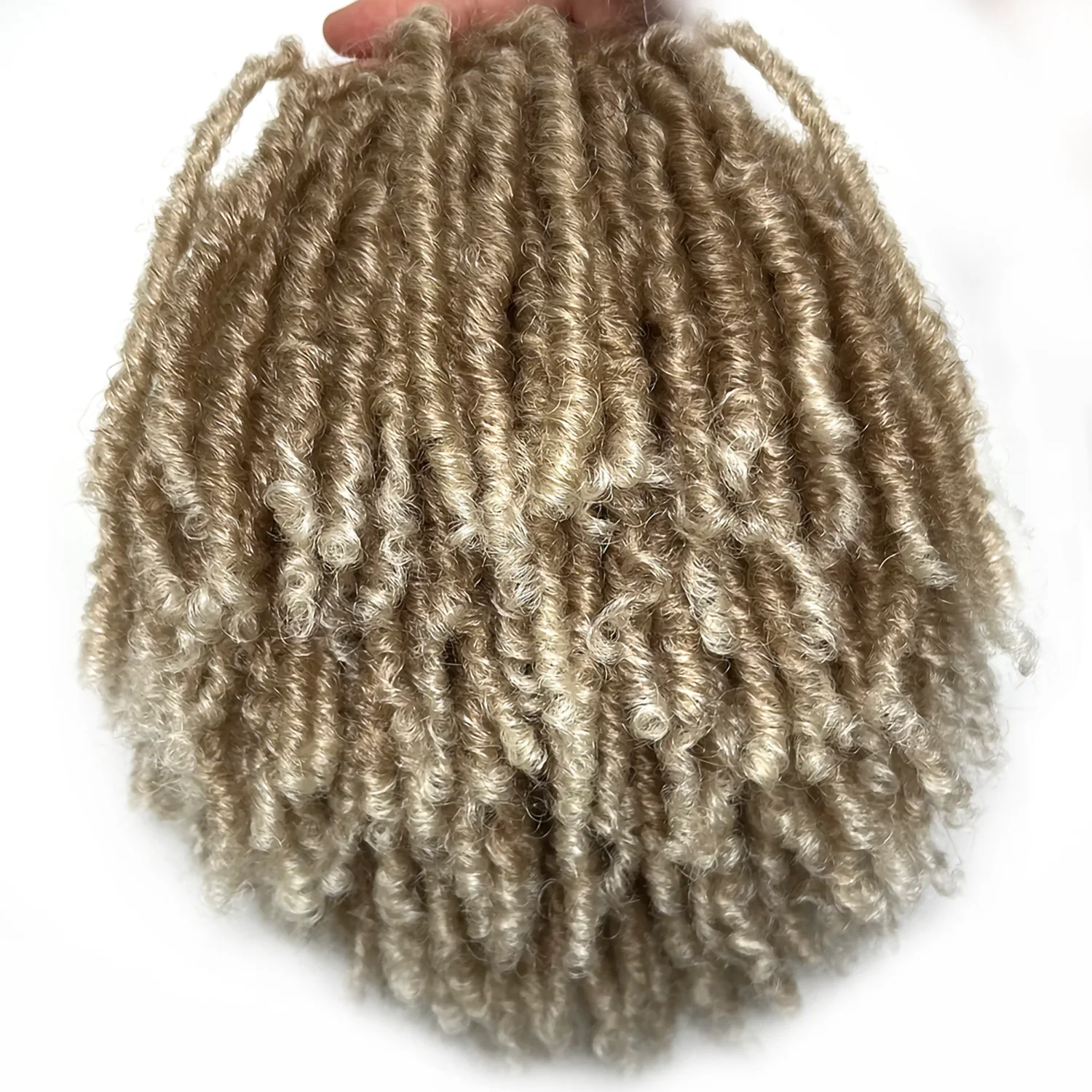 Synthetic Dreadlock Braided Half Wig Black Brown Blonde Gray Soft Faux Locs Cosplay Party Daily Wear Wigs for Women Men