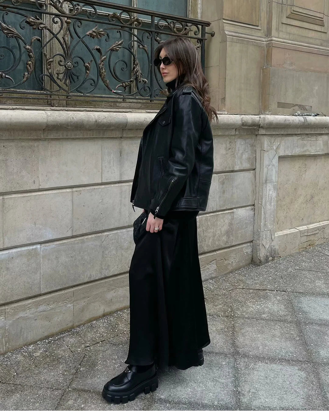 Elegant Satin Midi Slip Skirt with Side Zipper – Smooth & Flowing Fit for Versatile Styling