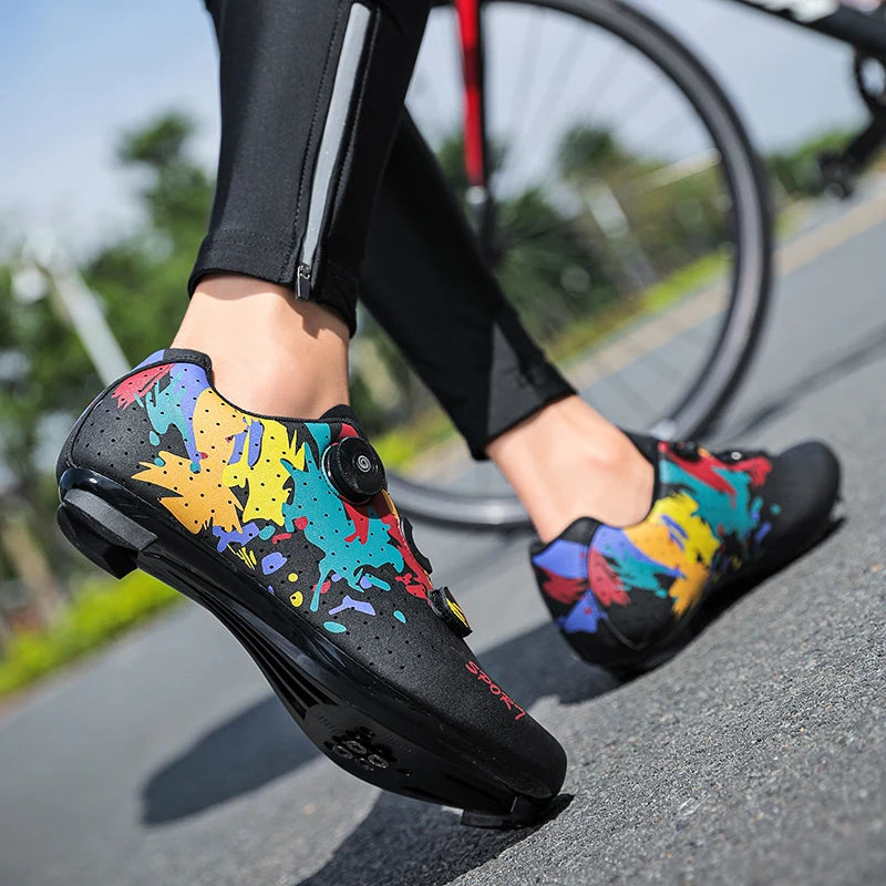 Cycling Sneaker Men Sport Road Bike Boots Flat Racing Speed Sneakers Bicycle Footwear Pedal Cycling Shoes