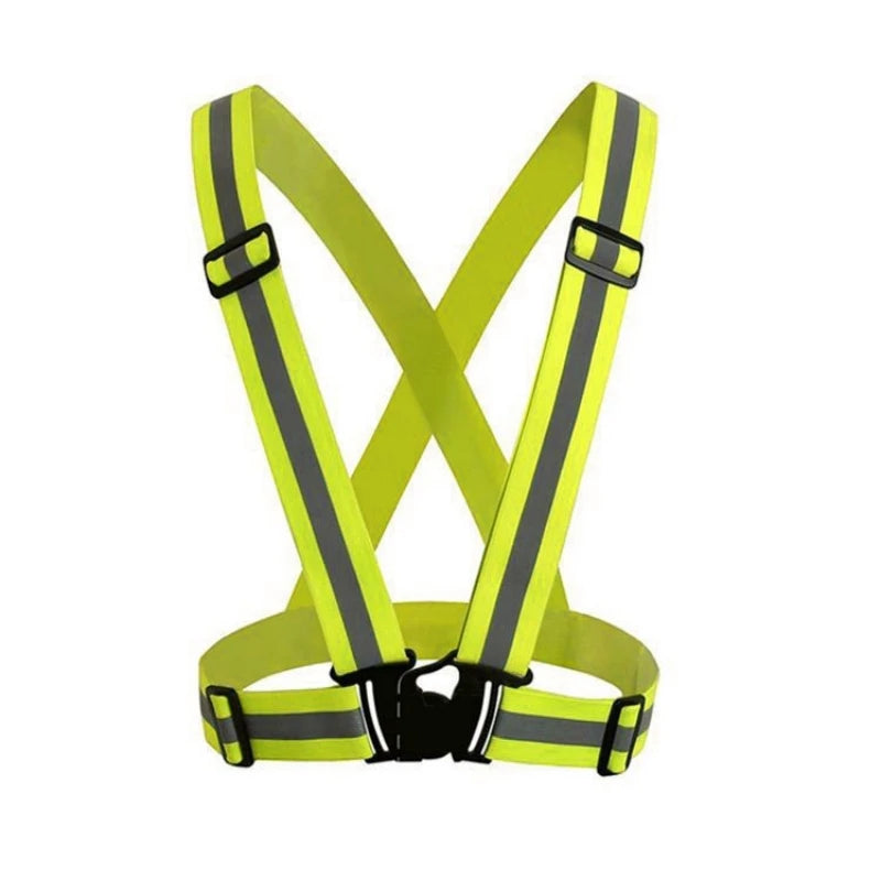Reflective Traffic Labor Protection Construction Strap Night Running Sports Cycling Reflective Clothing Elastic Vest Fluorescent