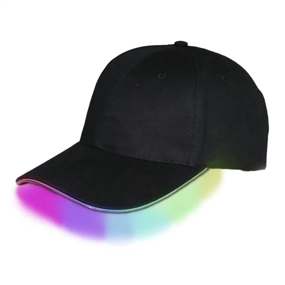 LED Baseball Cap Comfortable Sun Protection Baseball Hats Glow Hat Christmas Costume Cute Red Hat With 4 Lighting Modes For